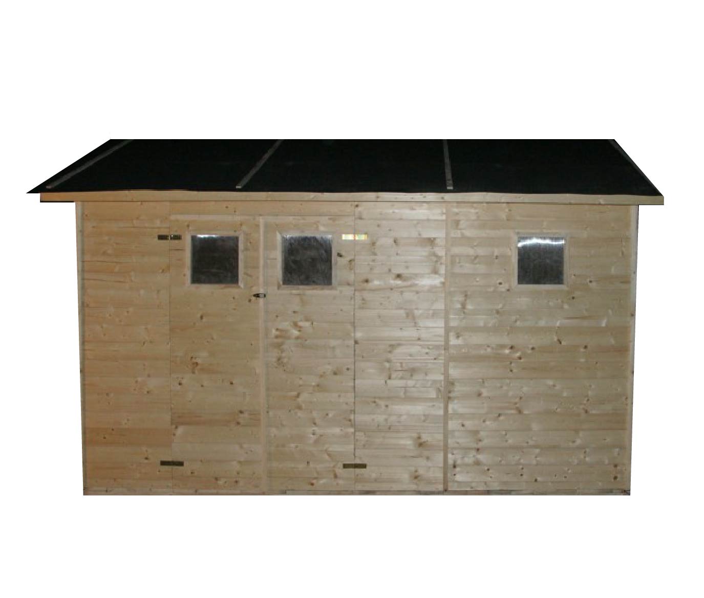 Caseta de jardín de composite de madera envejecida 9m² + 9m²